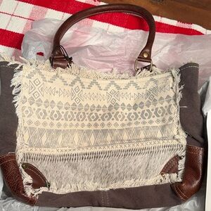 Myra Bag Bohemian Patterned Fringe Handbag